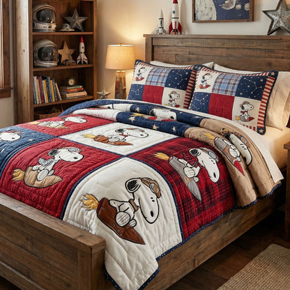 Cozy Cottage Mosaic 3-Piece Quilted Bedding Set DMC0PT105