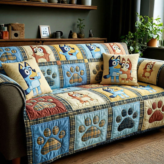 Cozy Paws Tale Quilted Sofa Cover DMC0NT091