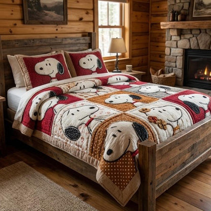 Cozy Pup 3-Piece Quilted Bedding Set DMC0DV045
