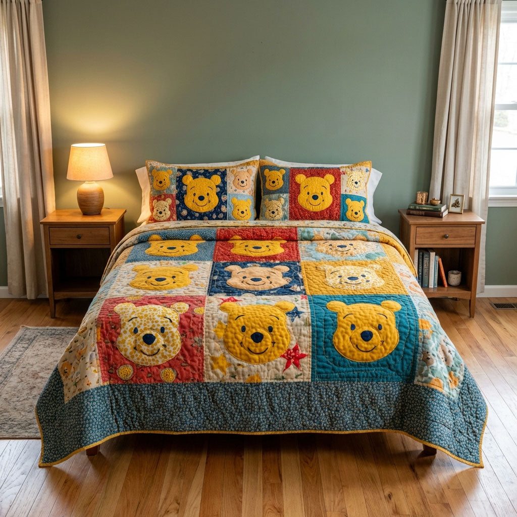 Cuddle Charm 3-Piece Quilted Bedding Set DMC0DK048