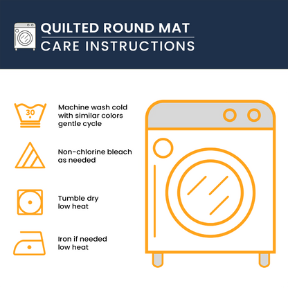 Stairway of Schemes Quilted Round Mat NCU0HT093