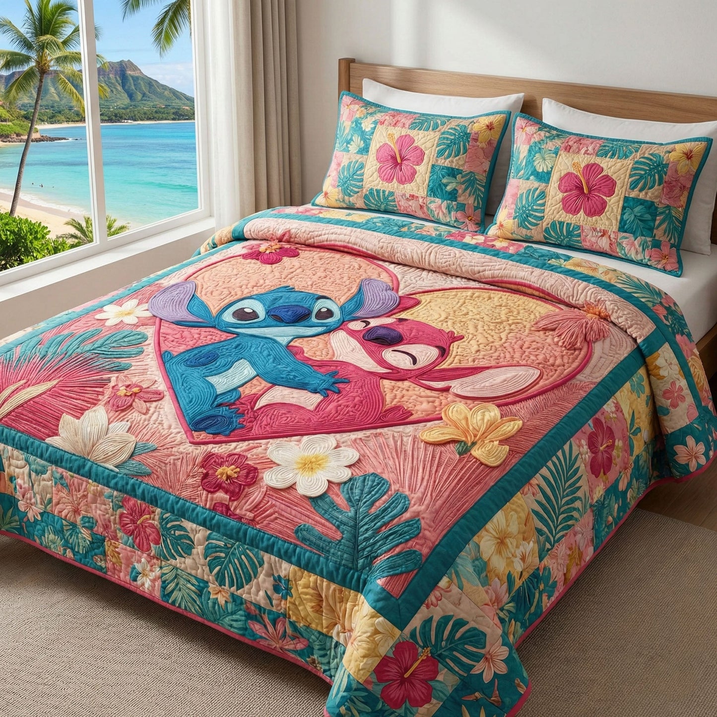 Dreamy Together 3-Piece Quilted Bedding Set DMC0NT062