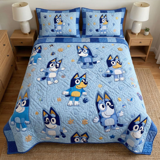 Everyday Happiness 3-Piece Quilted Bedding Set DMC0NT105