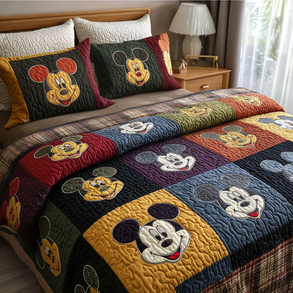 Everyday Smiles 3-Piece Quilted Bedding Set DMC0NT029