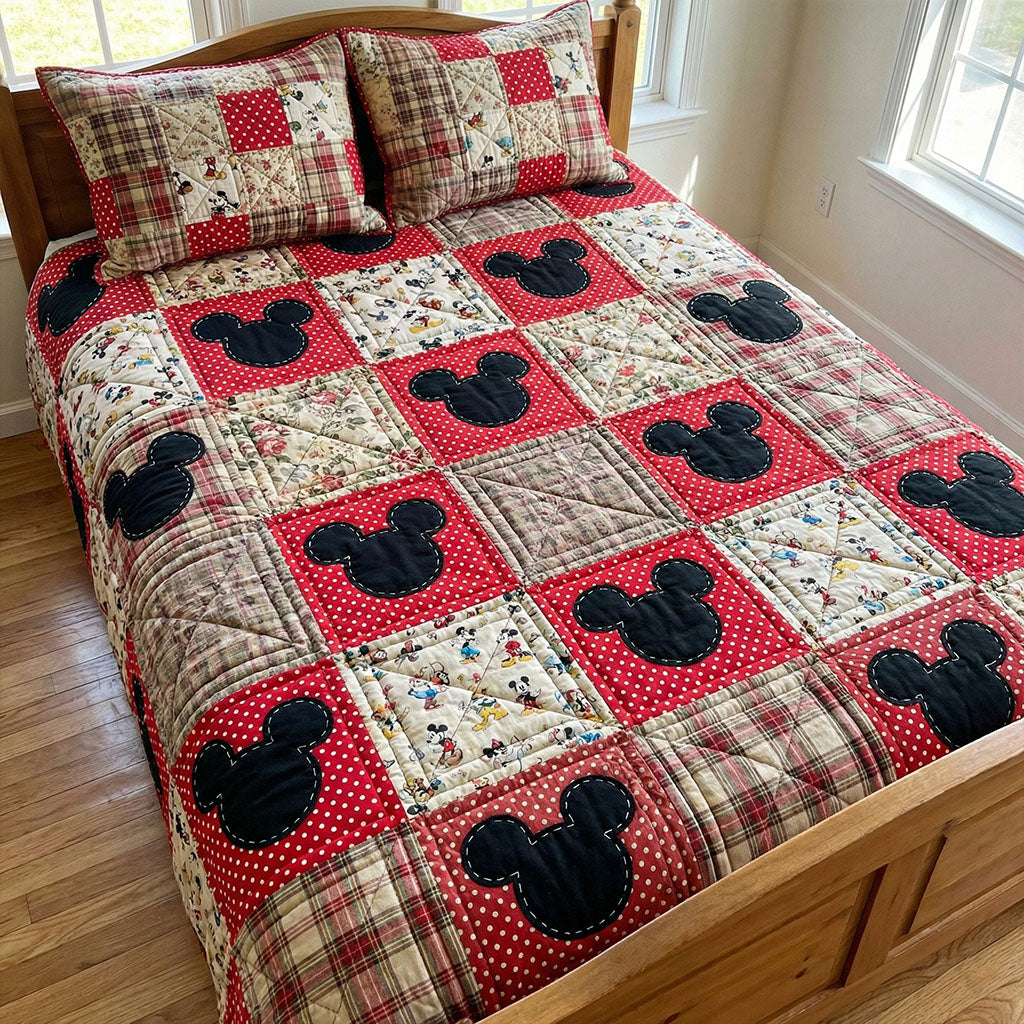 Familiar Comfort 3-Piece Quilted Bedding Set DMC0NT030