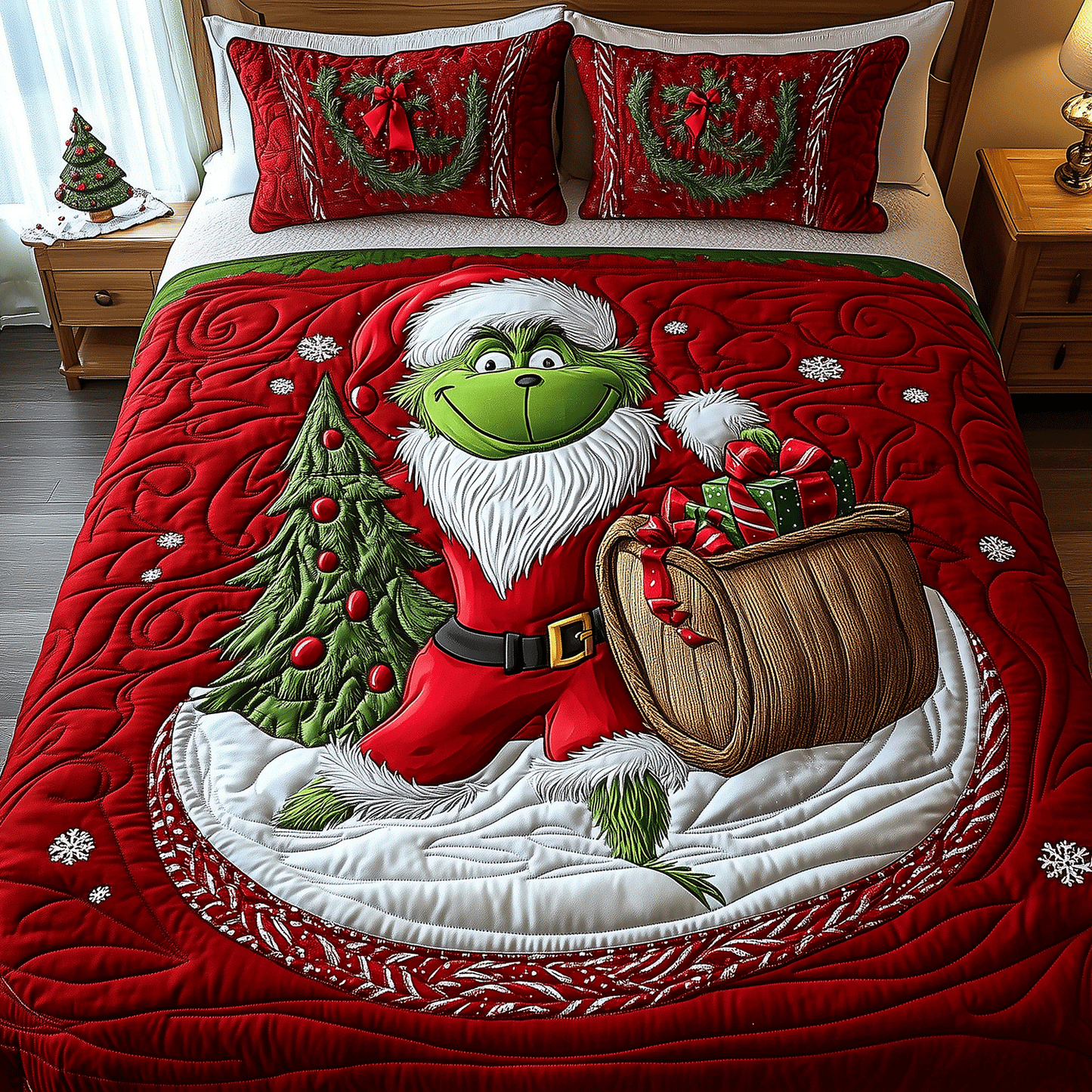 Festive Trickster 3-Piece Quilted Bedding Set NCU0HT031