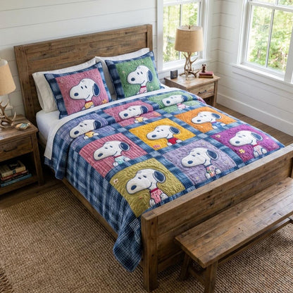 Fireside Friends 3-Piece Quilted Bedding Set DMC0DV049