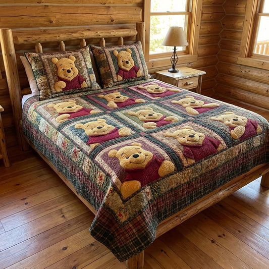 Gentle Bear 3-Piece Quilted Bedding Set DMC0DV040