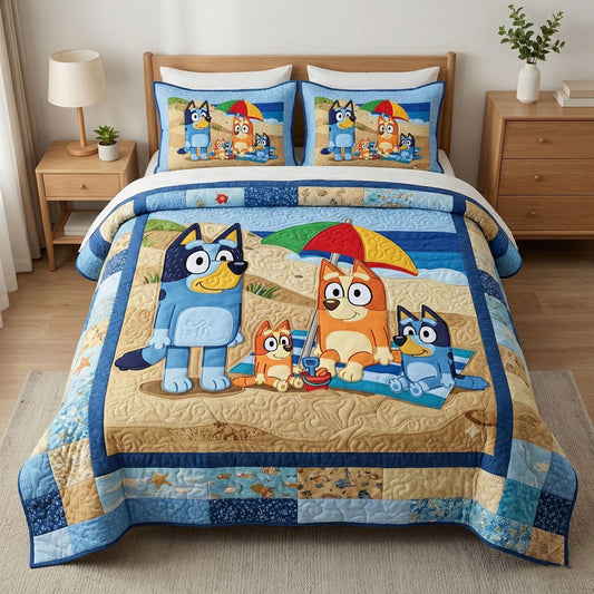 Gentle Togetherness 3-Piece Quilted Bedding Set DMC0NT107