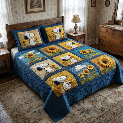 Golden Garden 3-Piece Quilted Bedding Set DMC0NT175