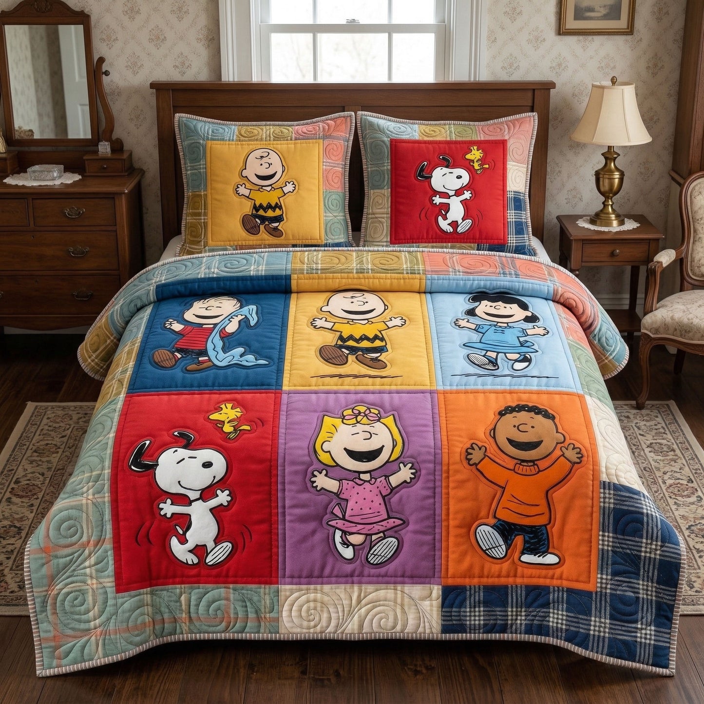 Golden Memories 3-Piece Quilted Bedding Set DMC0NT184