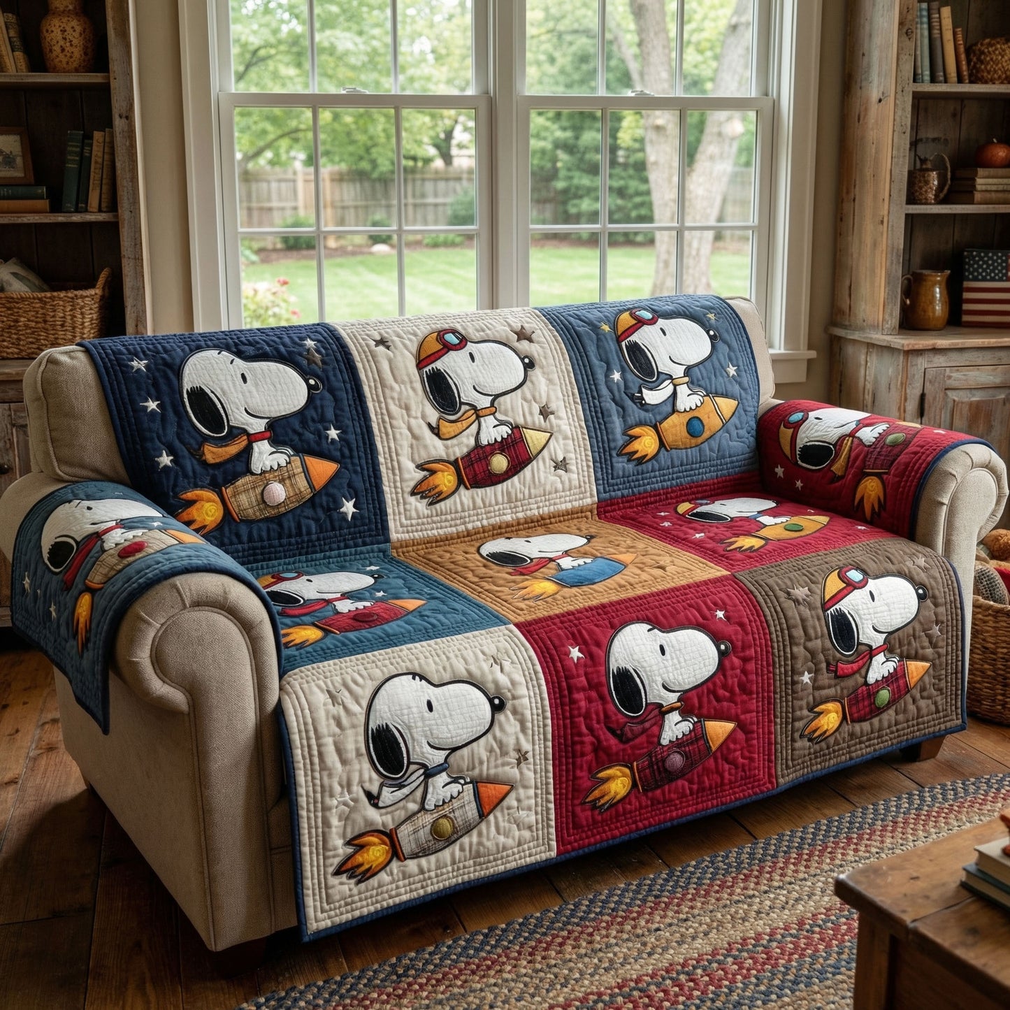 Happy Meadow Parade Quilted Sofa Cover DMC0PT095
