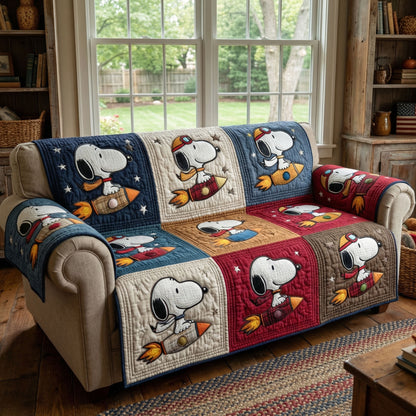 Happy Meadow Parade Quilted Sofa Cover DMC0PT095