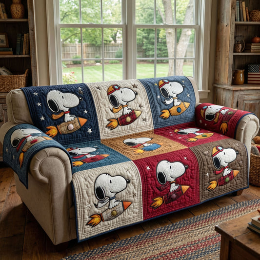 Happy Meadow Parade Quilted Sofa Cover DMC0PT095