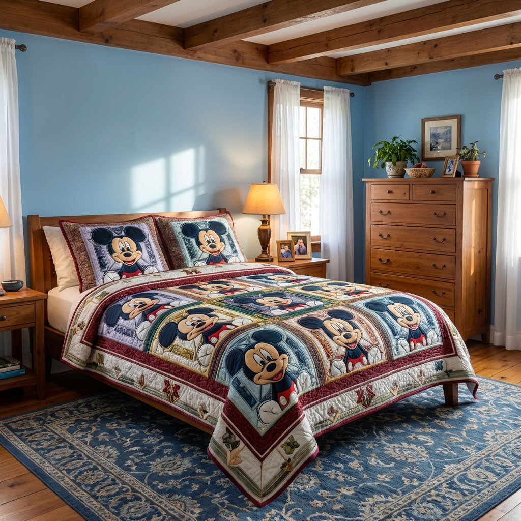 Happy Patchwork 3-Piece Quilted Bedding Set DMC0DK030
