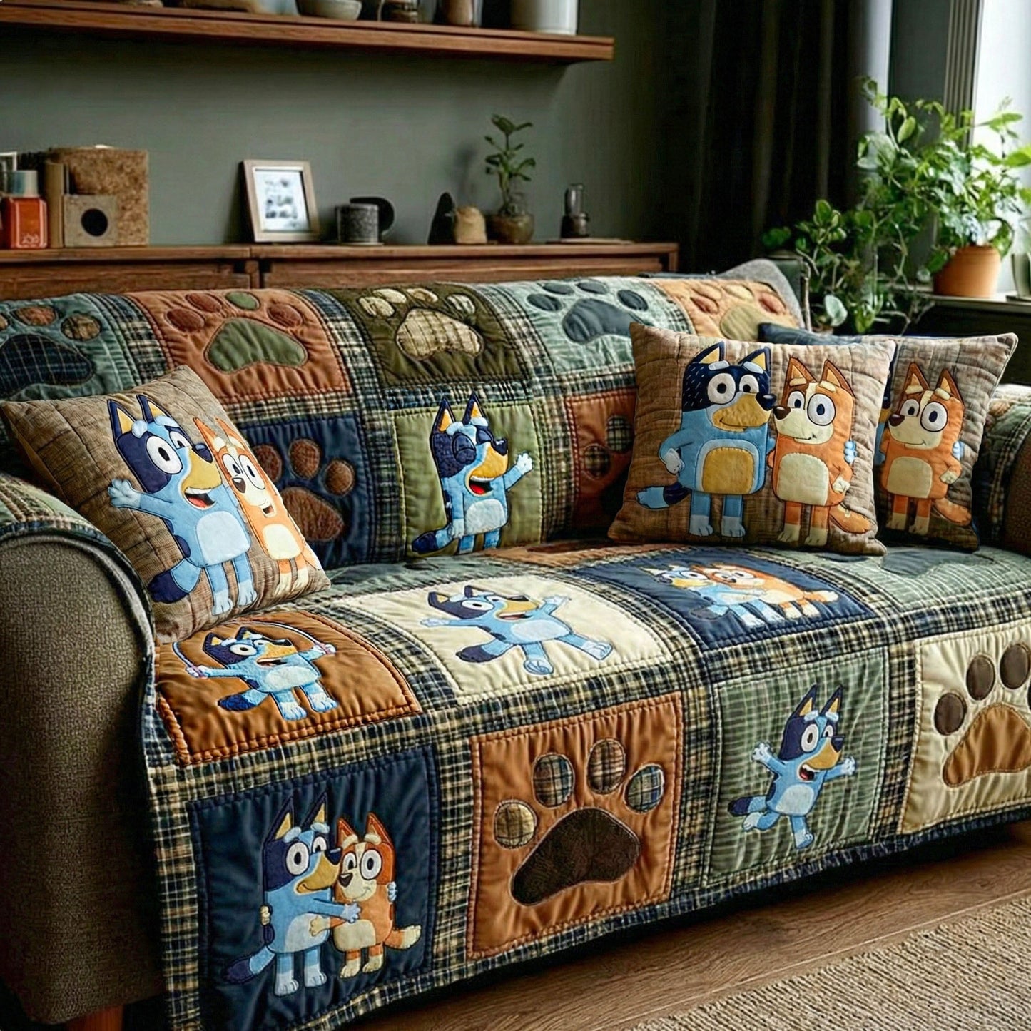 Happy Paws Moments Quilted Sofa Cover DMC0NT093