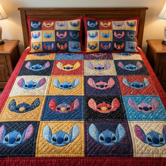 Happy Sleep 3-Piece Quilted Bedding Set DMC0DV021