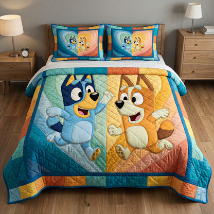 Happy Together 3-Piece Quilted Bedding Set DMC0NT108