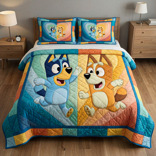 Happy Together 3-Piece Quilted Bedding Set DMC0NT108