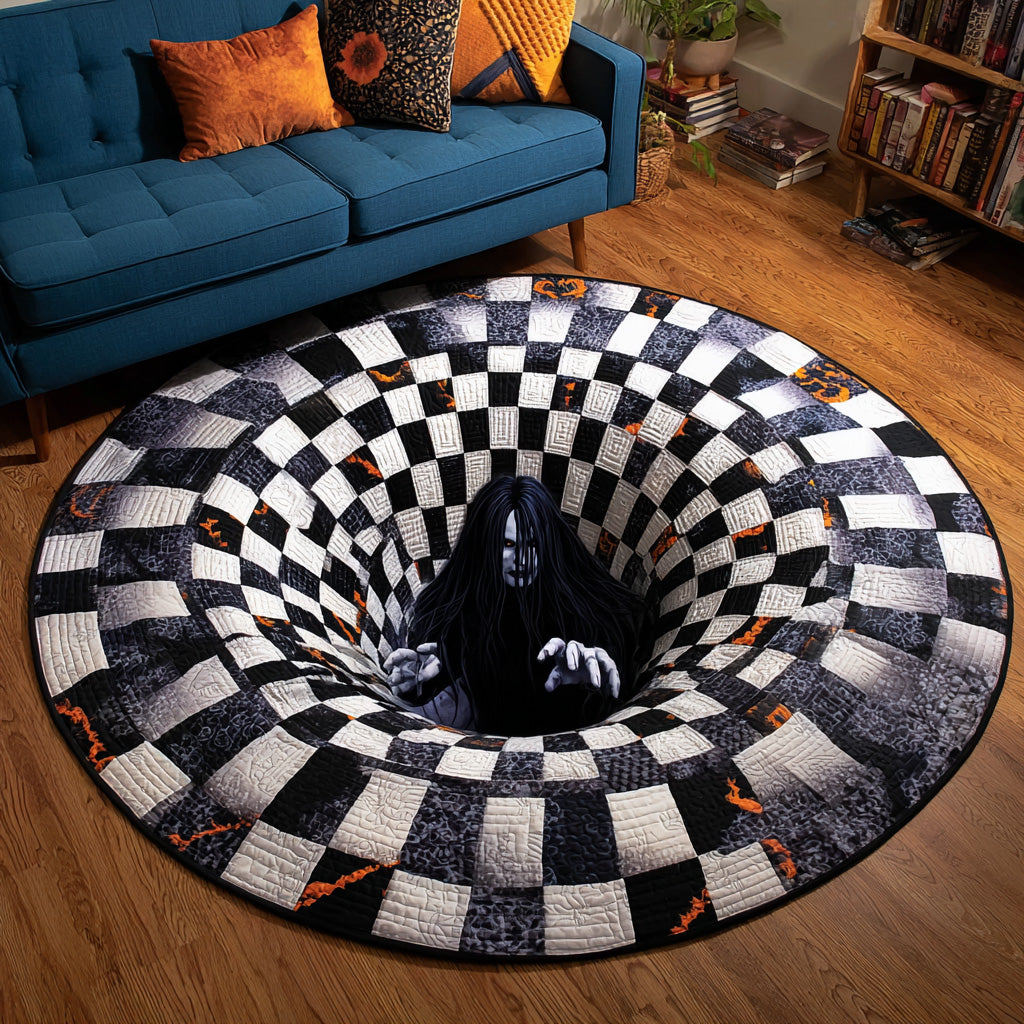 Haunted Spiral Quilted Round Mat NCU0DV009