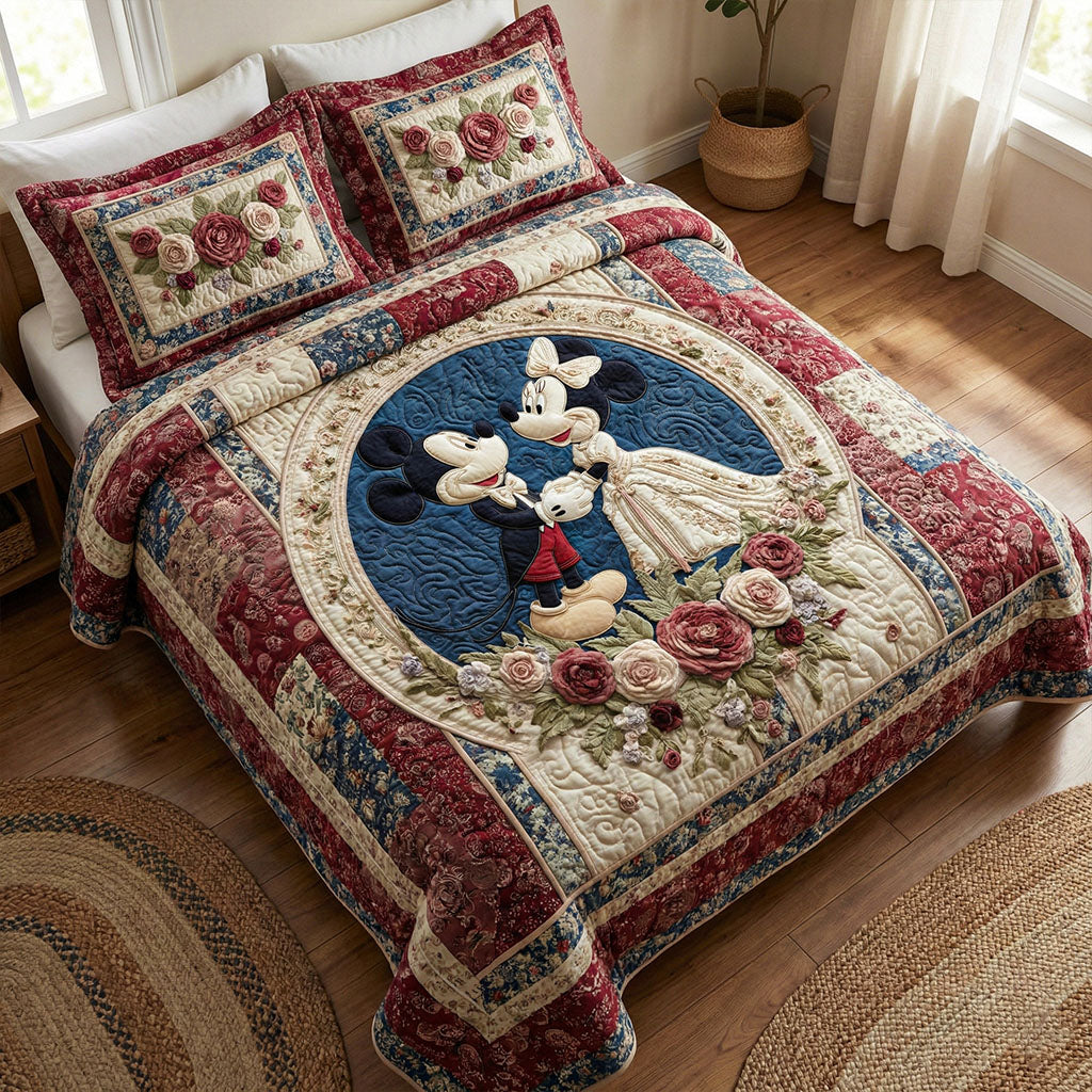 Heartbound 3-Piece Quilted Bedding Set DMC0NT052