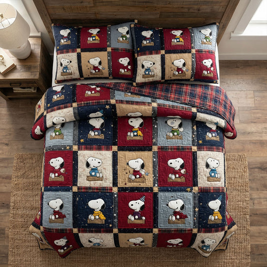 Hearthside Patch Parade 3-Piece Quilted Bedding Set DMC0PT107