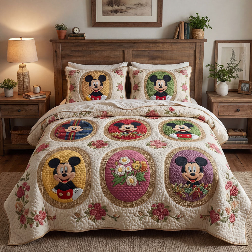 Heritage Cottage 3-Piece Quilted Bedding Set DMC0PT059