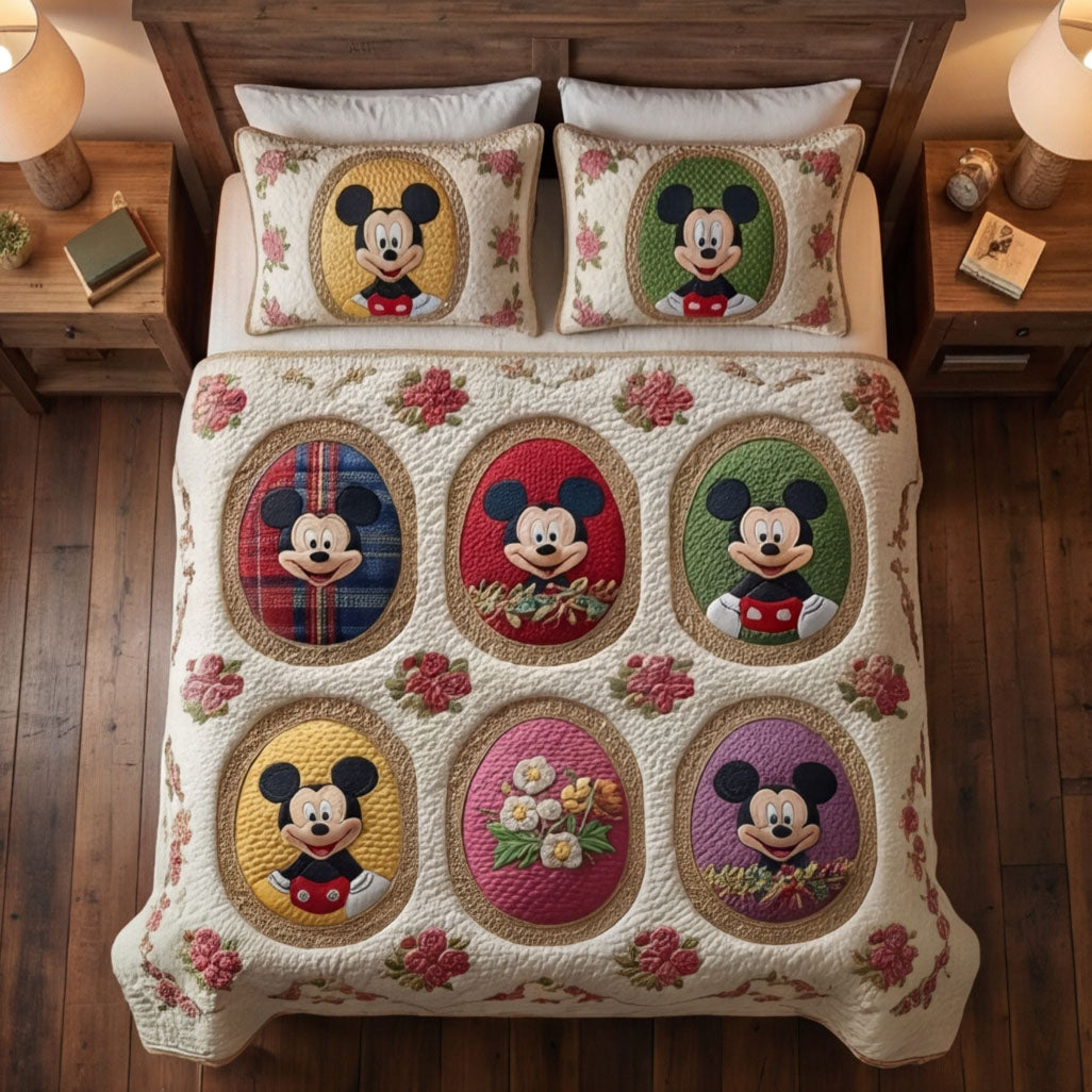 Heritage Cottage 3-Piece Quilted Bedding Set DMC0PT059