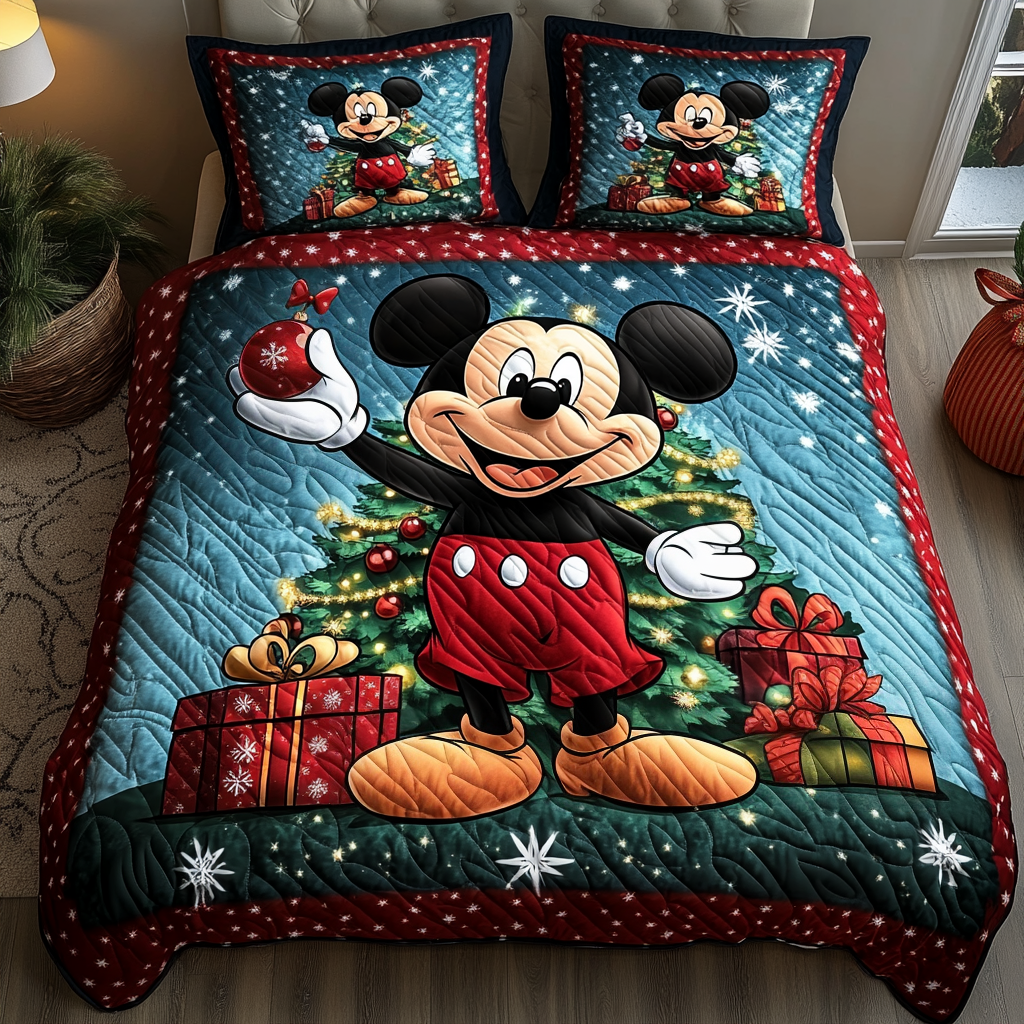Holly Jolly Comfort 3-Piece Quilted Bedding Set NCU0LT003