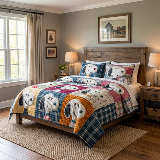 Homestead Pups 3-Piece Quilted Bedding Set DMC0DV051