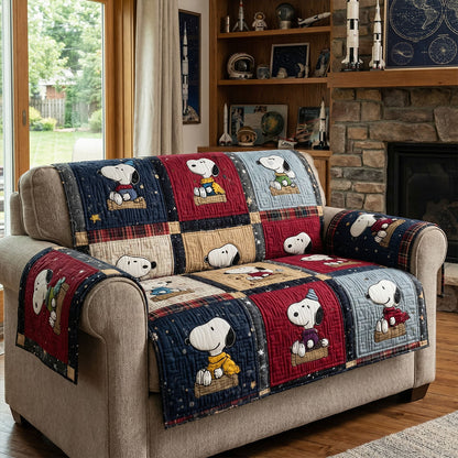 Homestead Story Blocks Quilted Sofa Cover DMC0PT096