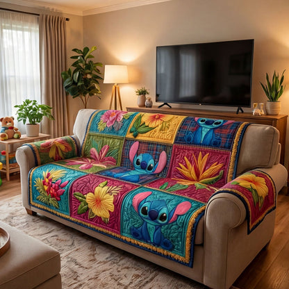 Island Bloom Harmony Quilted Sofa Cover DMC0NT161