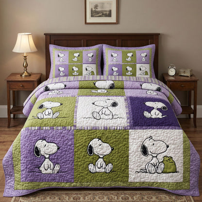 Lavender Dream 3-Piece Quilted Bedding Set DMC0NT177