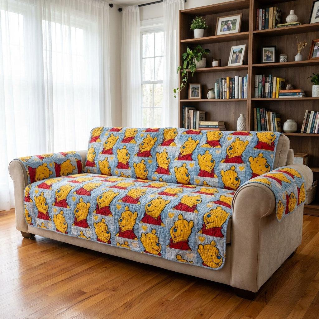 Love Blocks Quilted Sofa Cover DMC0DK056