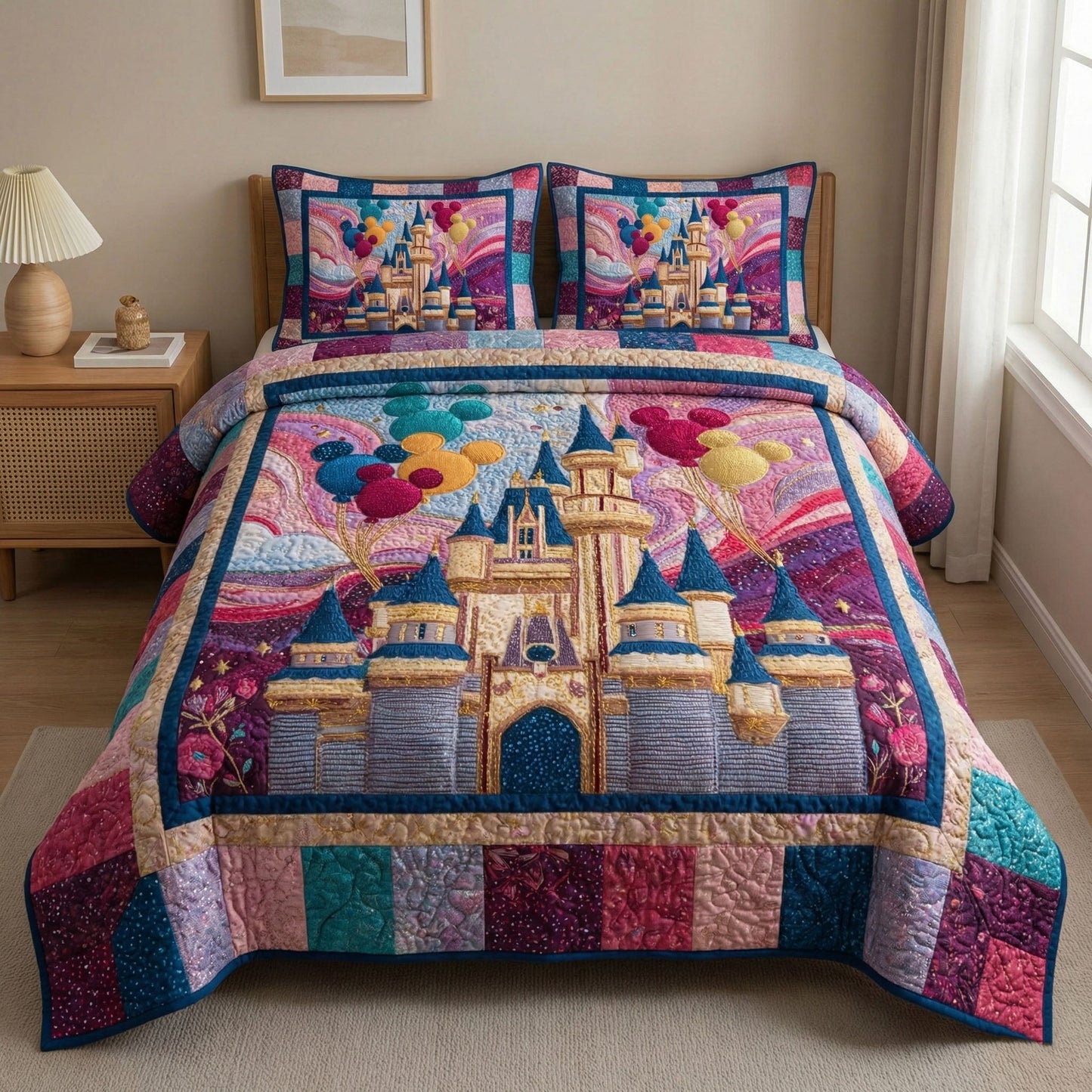 Magic Kingdom Dreams 3-Piece Quilted Bedding Set DMC0NT088