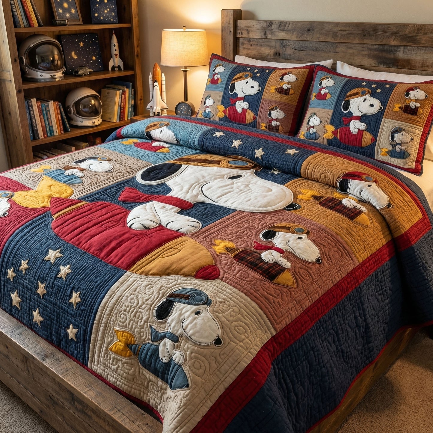 Meadow Adventure Patch 3-Piece Quilted Bedding Set DMC0PT108