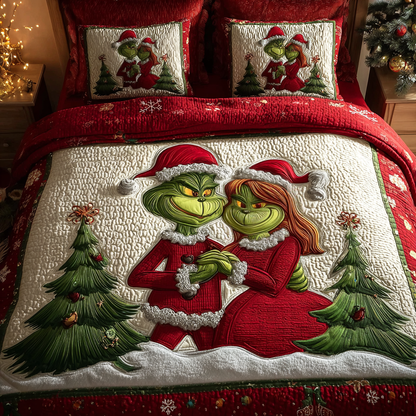 Merry Mischief Love Quilted Bedding Set NCU0HT126