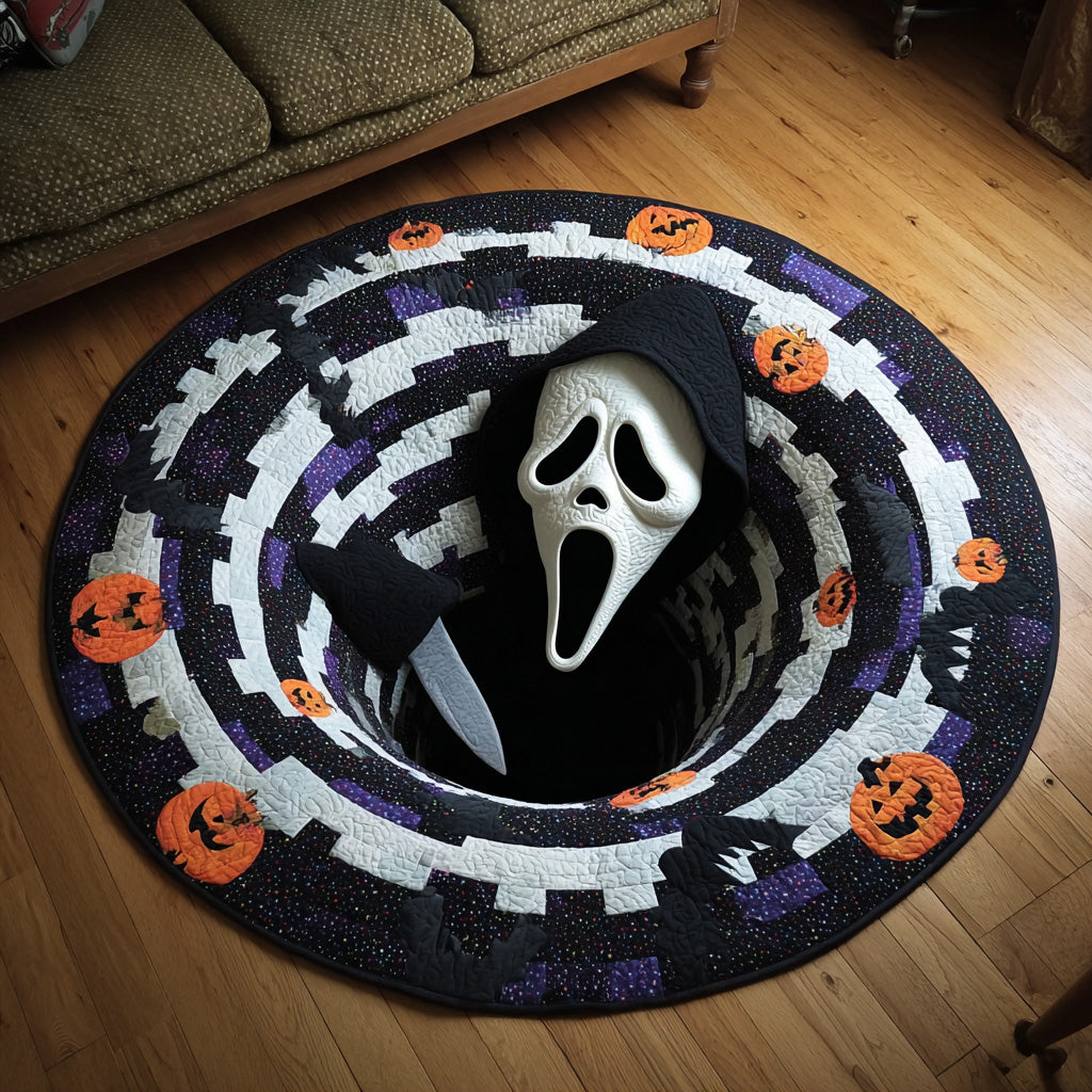 Midnight Descent Quilted Round Mat NCU0DV008