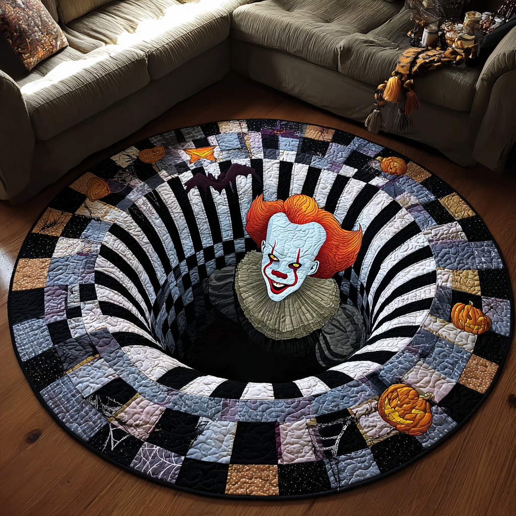 Midnight Terror Quilted Round Mat NCU0DV007