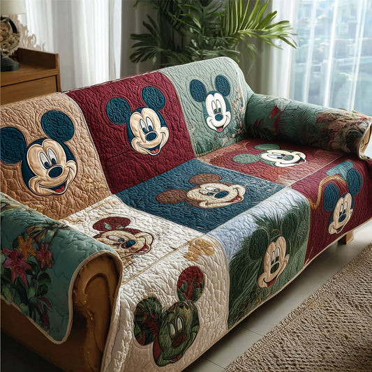 Modern Heritage Blocks Quilted Sofa Cover DMC0PT029