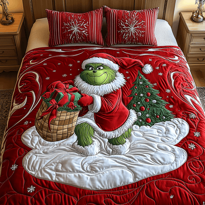 Naughty Holiday Nights 3-Piece Quilted Bedding Set NCU0HT033