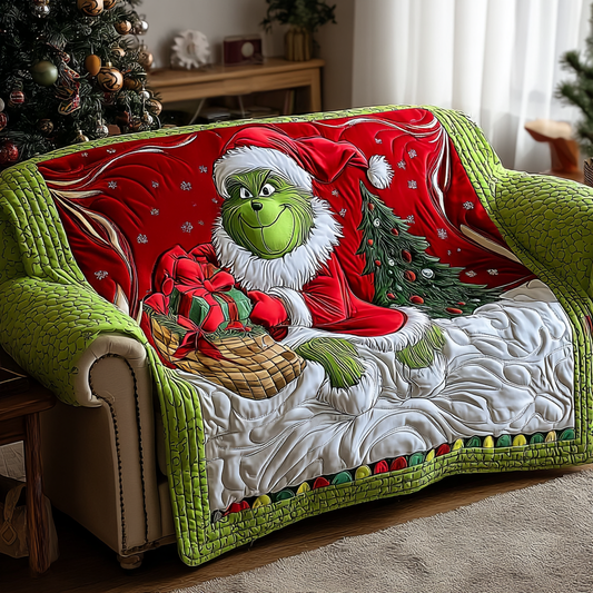 Naughty Holiday Nights Quilted Sofa Cover NCU0HT142