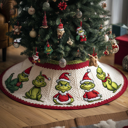Naughty Nice Parade Quilted Tree Skirt NCU0HT076