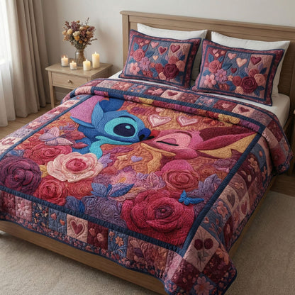 Pastel Dreams 3-Piece Quilted Bedding Set DMC0NT068