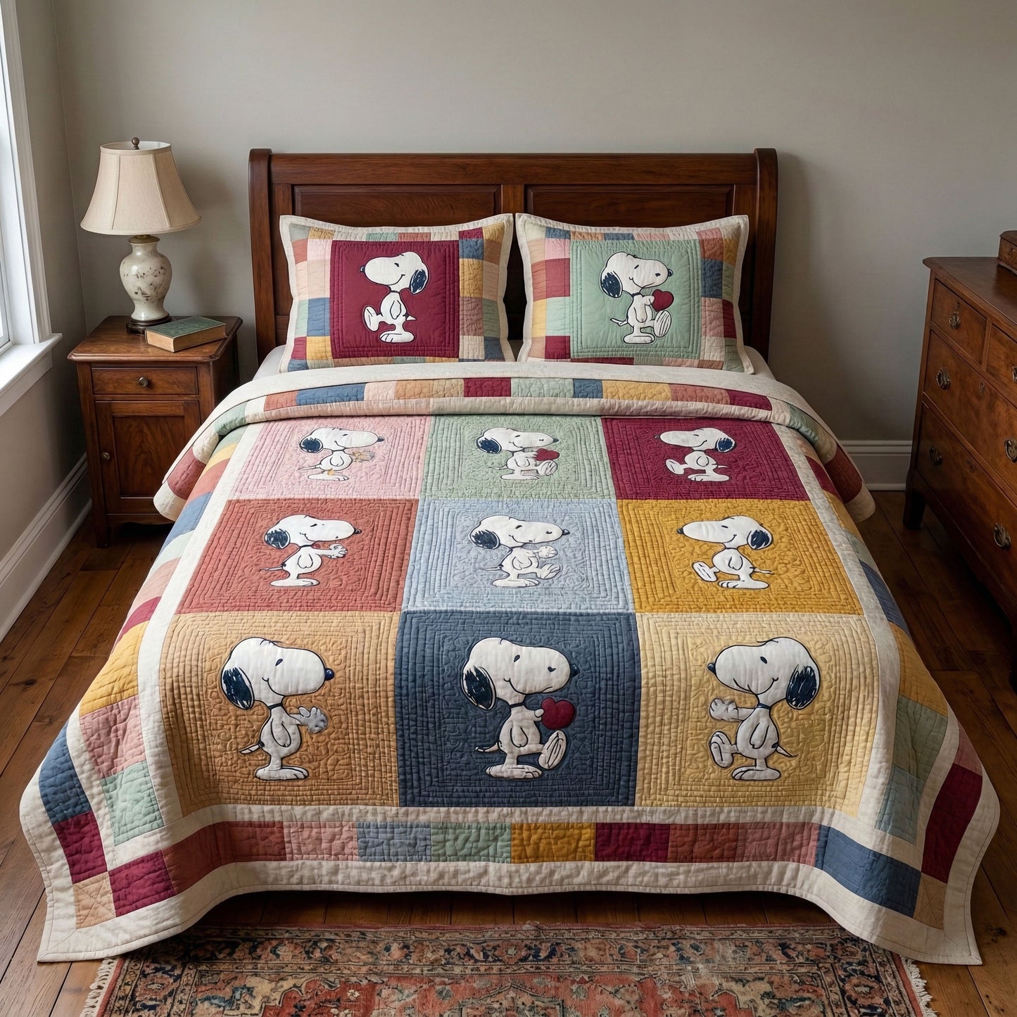 Pastel Memories 3-Piece Quilted Bedding Set DMC0NT178