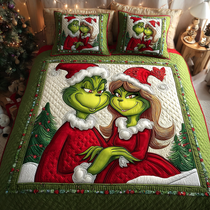 Peppermint Love Lane Quilted Bedding Set NCU0HT129