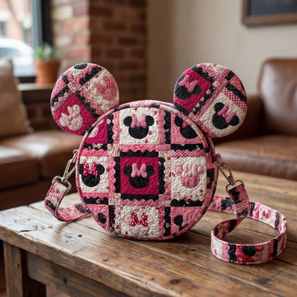 Pink Playful Quilted Crossbody Bag DMC0NT150