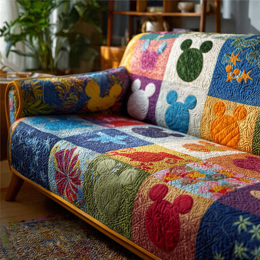 Playful Color Parade Quilted Sofa Cover DMC0PT030