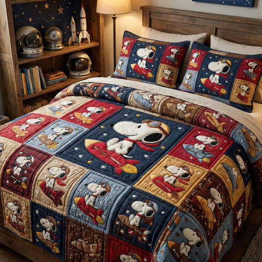 Playful Cottage Parade 3-Piece Quilted Bedding Set DMC0PT109