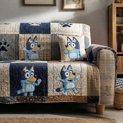 Playful Family Days Quilted Sofa Cover DMC0NT095